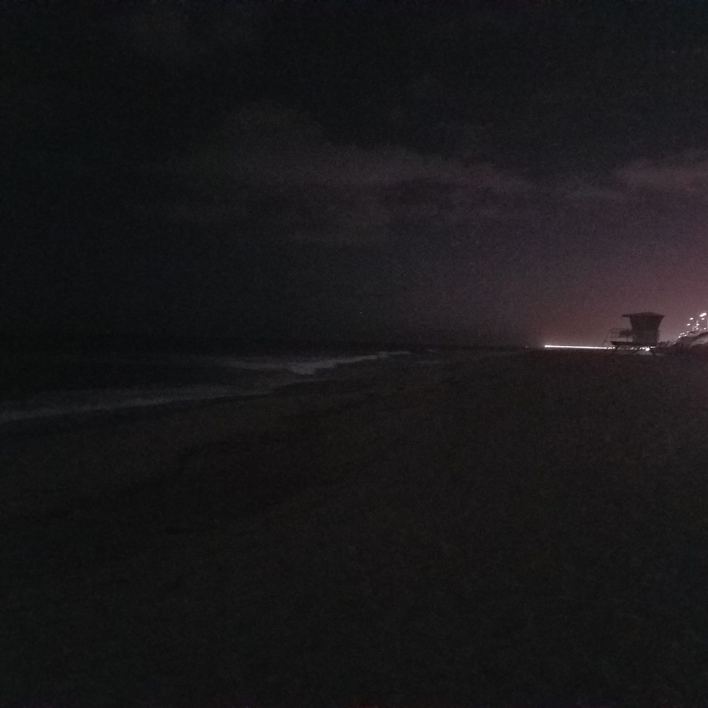 Nighttime beach
